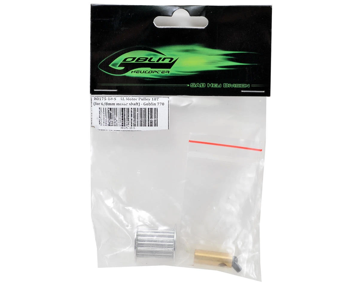 SAB Goblin Aluminum Motor Pulley (18T) (6/8mm Motor Shaft) 2 SAB Goblin Aluminum Motor Pulley (18T) (6/8mm Motor Shaft) - Image 2