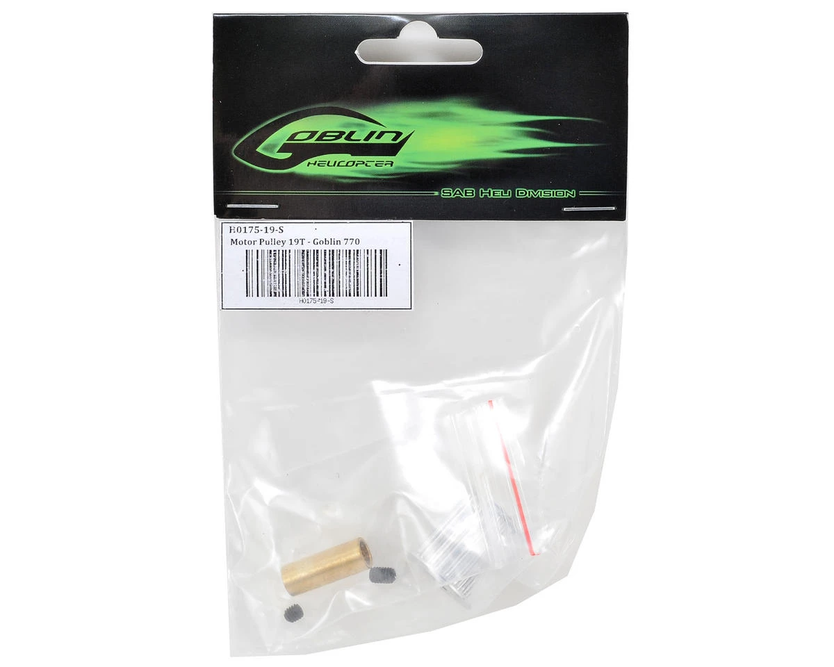 SAB Goblin Aluminum Motor Pulley (19T) (6/8mm Motor Shaft) 2 SAB Goblin Aluminum Motor Pulley (19T) (6/8mm Motor Shaft) - Image 2