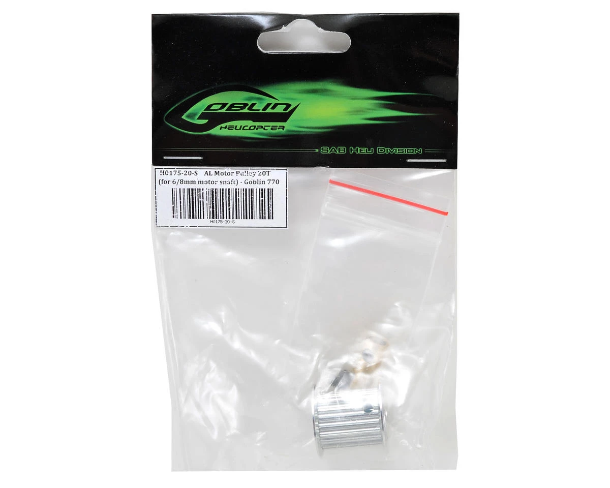 SAB Goblin Aluminum Motor Pulley (20T) (6/8mm Motor Shaft) 2 SAB Goblin Aluminum Motor Pulley (20T) (6/8mm Motor Shaft) - Image 2