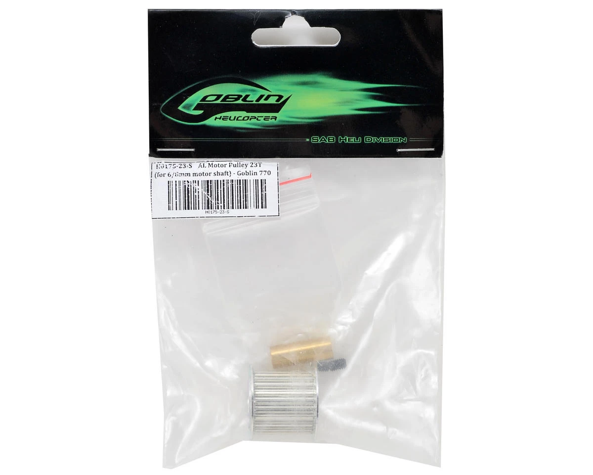 SAB Goblin Aluminum Motor Pulley (23T) (6/8mm Motor Shaft) 2 SAB Goblin Aluminum Motor Pulley (23T) (6/8mm Motor Shaft) - Image 2