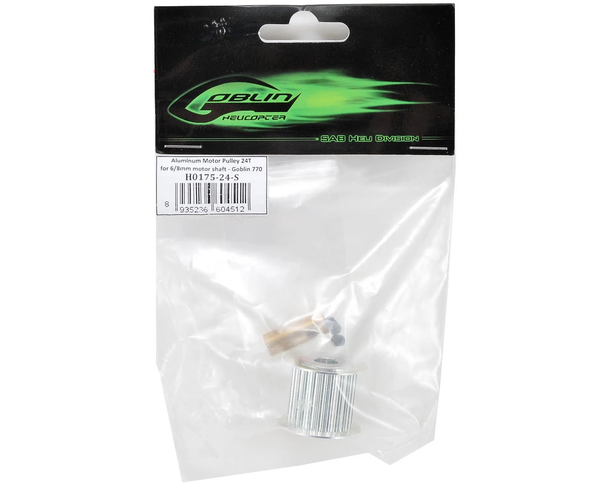 SAB Goblin Aluminum Motor Pulley (24T) (6/8mm Motor Shaft) 2 SAB Goblin Aluminum Motor Pulley (24T) (6/8mm Motor Shaft) - Image 2